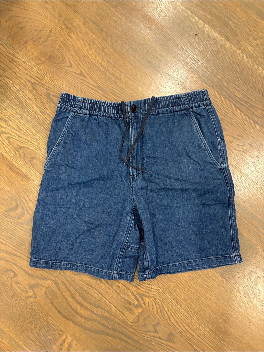 A.P.C. Indigo Denim Drawstring Shorts
